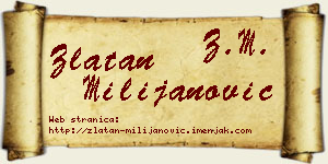 Zlatan Milijanović vizit kartica